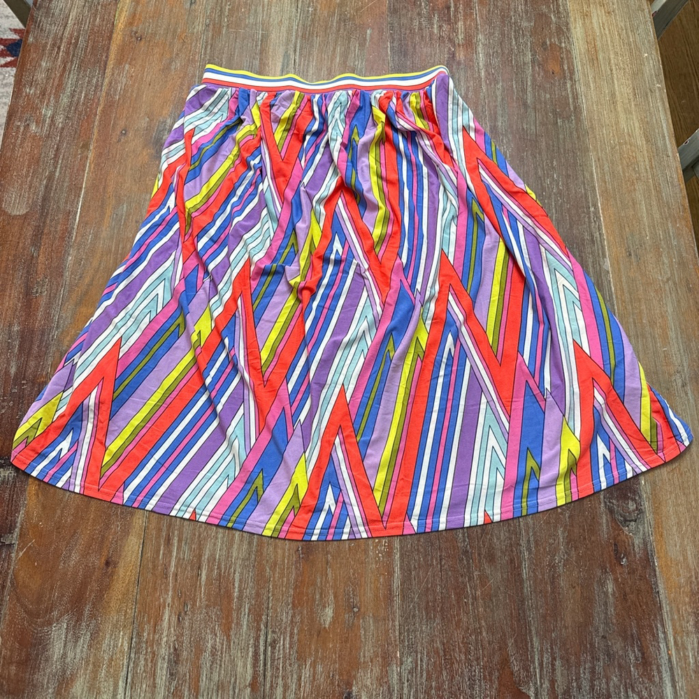 Juicy Couture Y2K Multicolor Zig Zag A Line Skirt XS